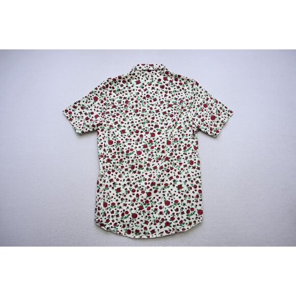 Dravus Mountain Camp Shirt Floral Roses Button Up Mens Size Small - Picture 8 of 8